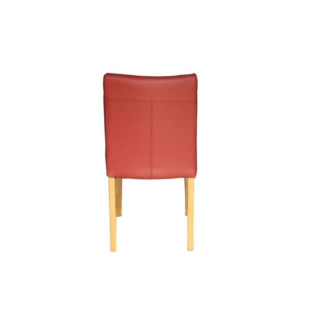 Melbourne Leather Dining Chair Red image 1